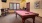 a pool table in a room